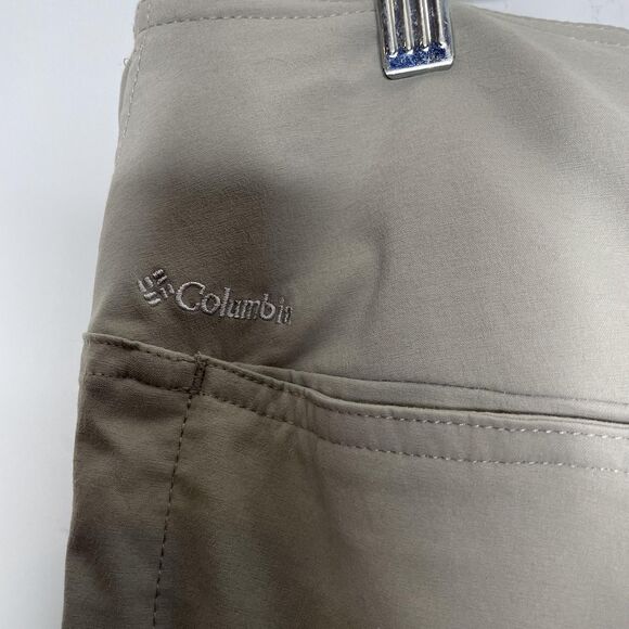 Columbia Pants Women 12 Beige Omni-Shield Advanced Repellency Convertible Hiking - Picture 8 of 14